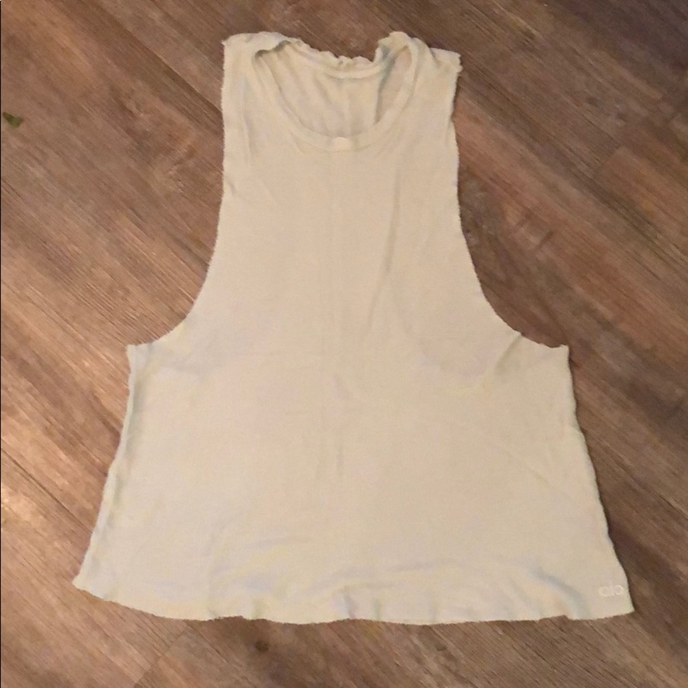 ALO Yoga waffle-knit muscle tank